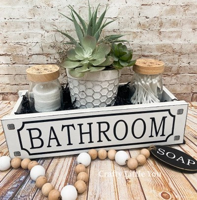 Crate Bathroom Sign