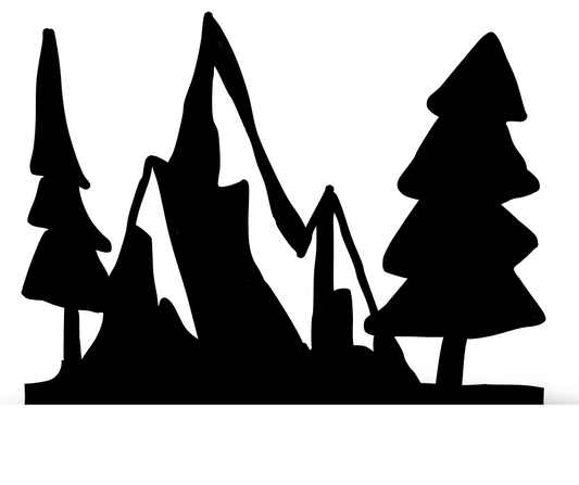 Mountain and Trees Pattern