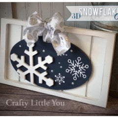 Oval Hanger 3D Snowflake