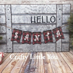 Hello Pallet Santa Banner