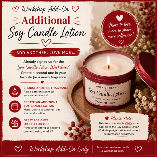 ❤️ Additional HeART Melt & Moisturize™ Candle Lotion--Add-on