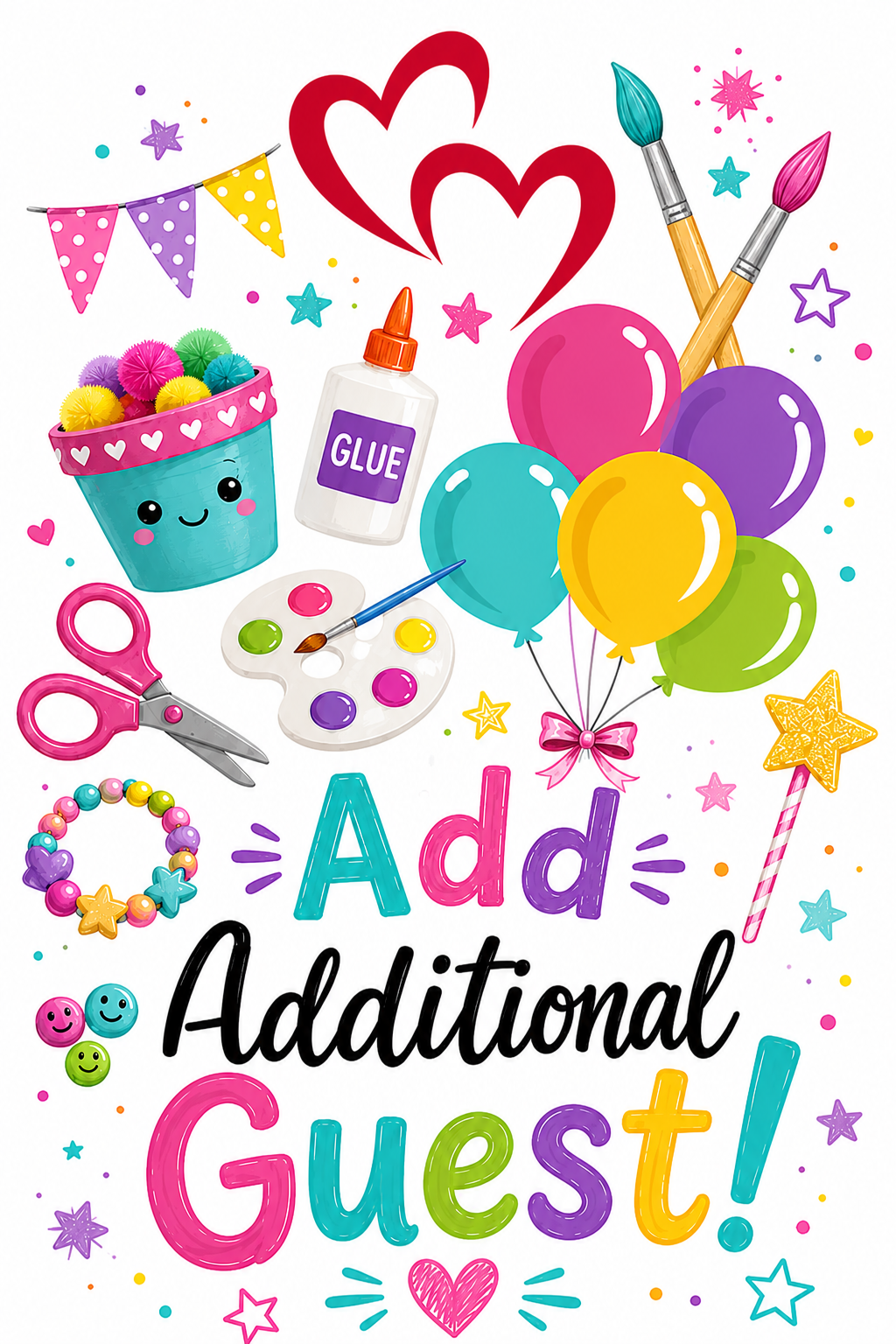 Kids Crafty Birthday Party-Additional guest