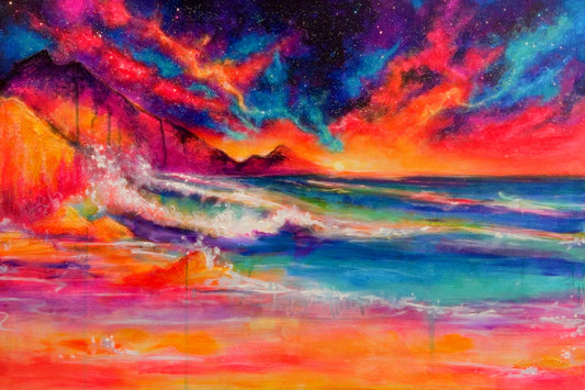 Advanced Guided Acrylic Painting Class-Large Canvas