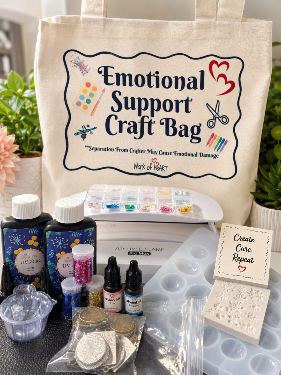 Emotional Support UV Resin Kit