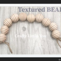 Bead with Grooves Kit Includes  10 Wooden Beads