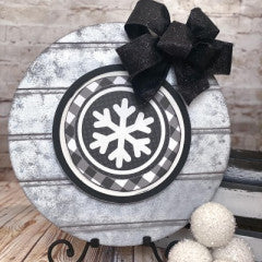Seasonal Circle Winter Snowflake